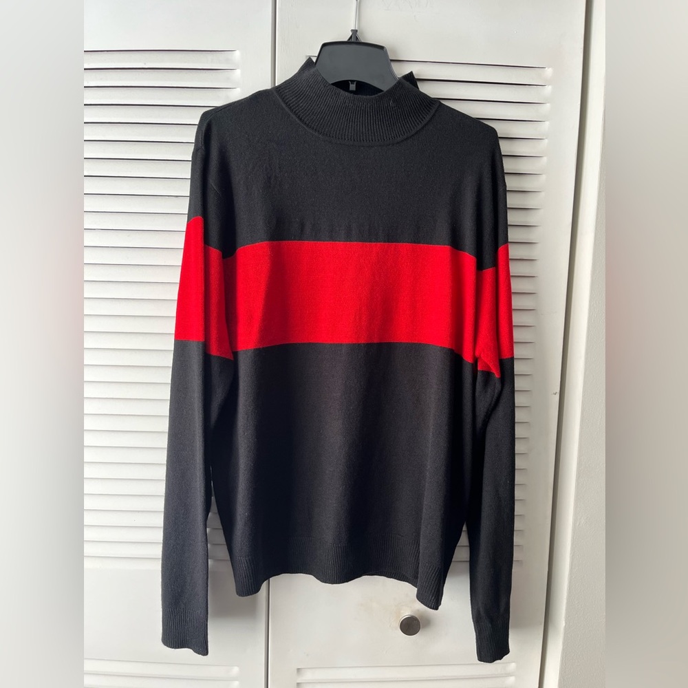 Fashion Nova for Men, Red & Black Sweater Size L